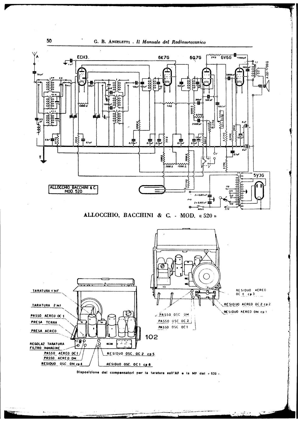 Allocchio Bacchini 520 schematic