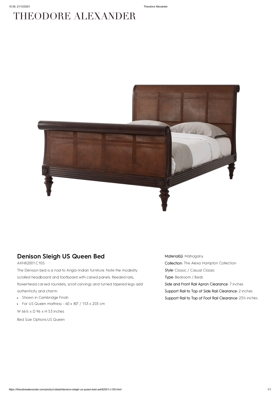 Theodore Alexander FPLJ3608 Specifications - ManualMachine.com