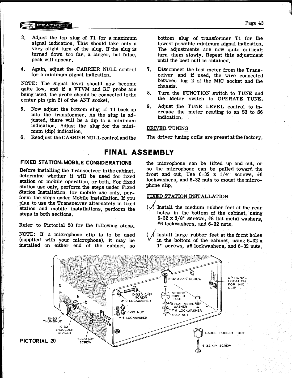 HEATHKIT HW-12a User Manual (PAGE 43)