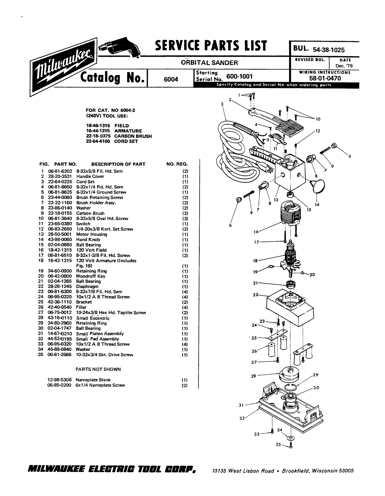 Milwaukee 6004 User Manual - ManualMachine.com
