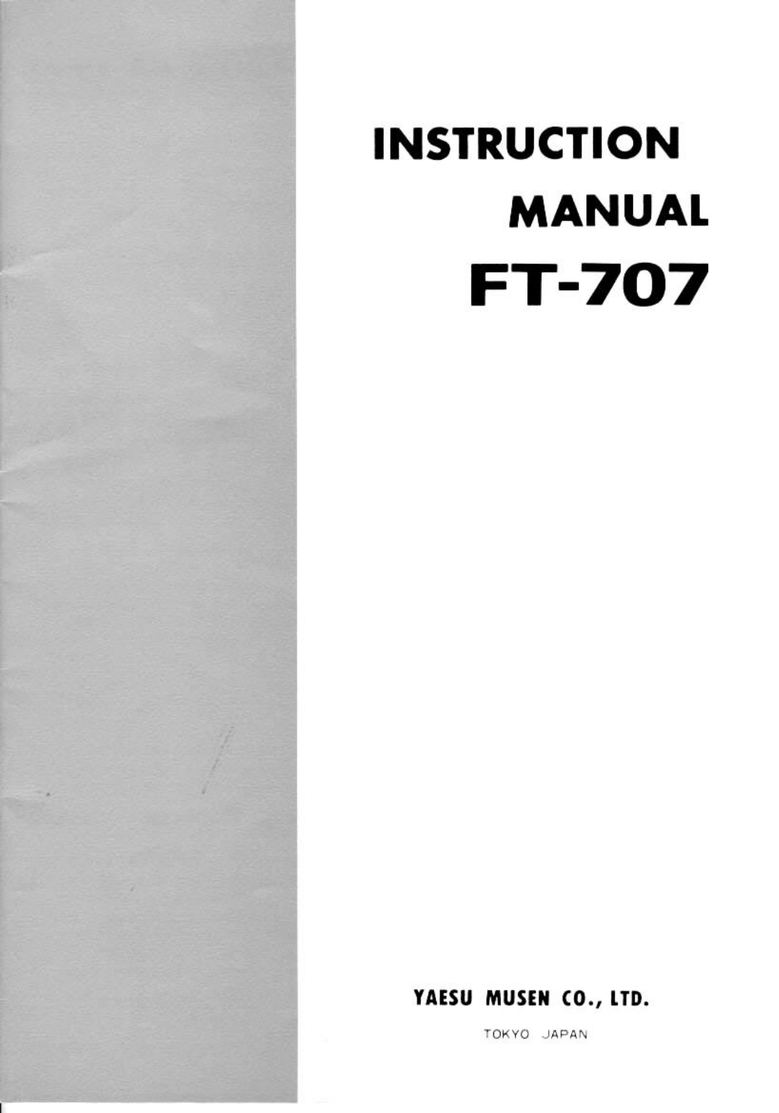 Yaesu FT-707 Service manual