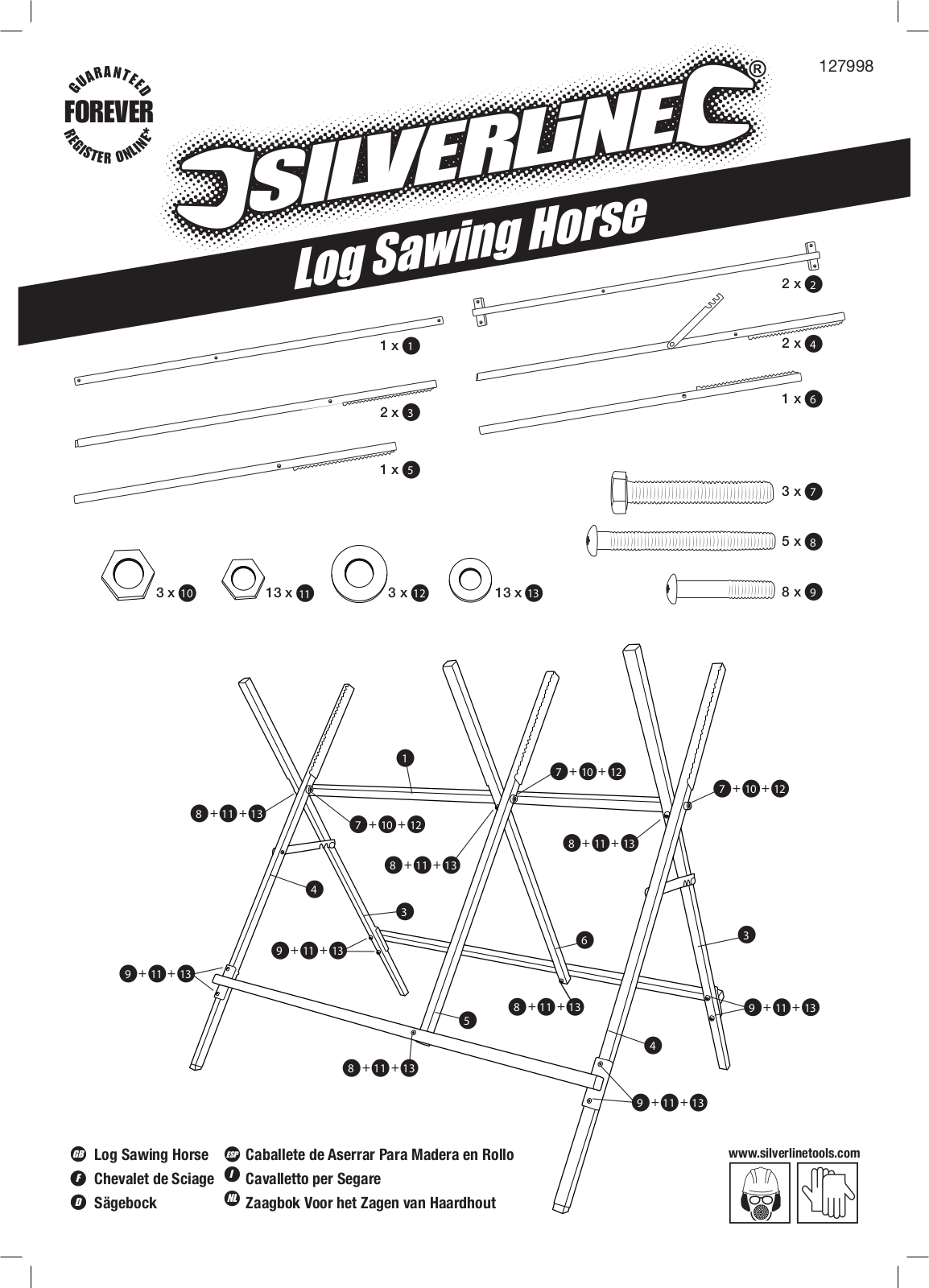 Silverline Log Saw Horse User Manual