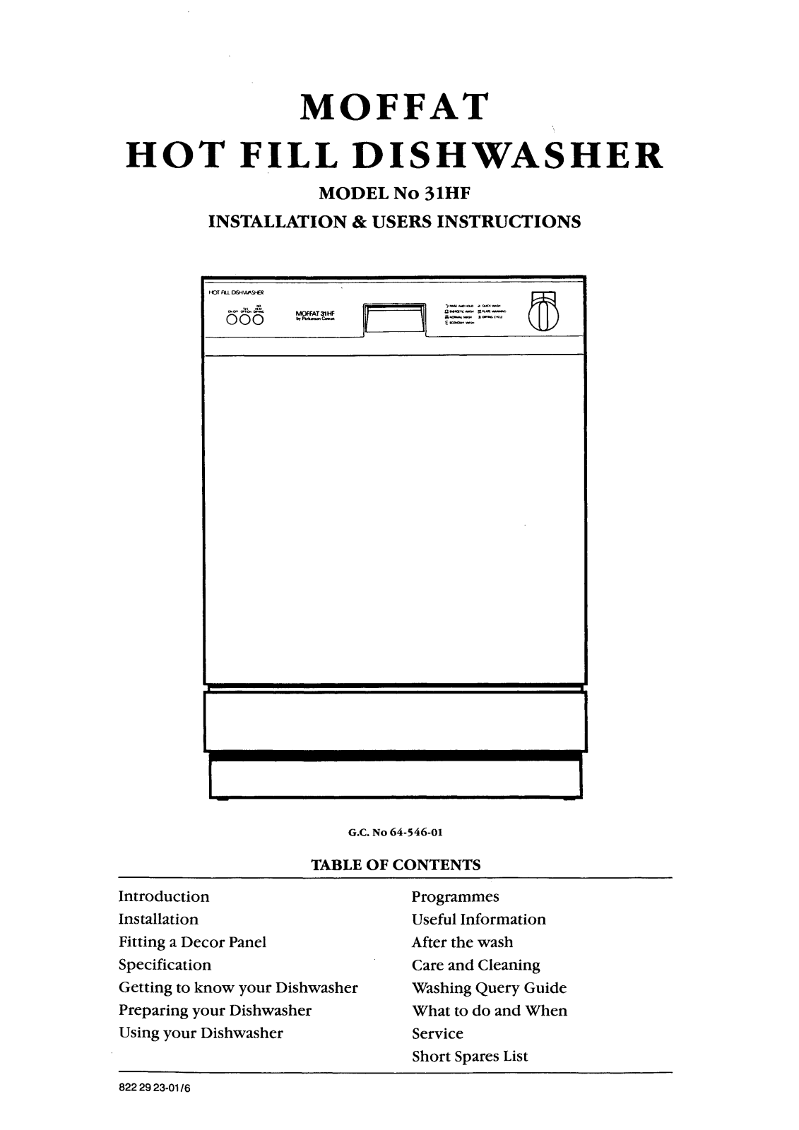 Moffat 31HF User Manual