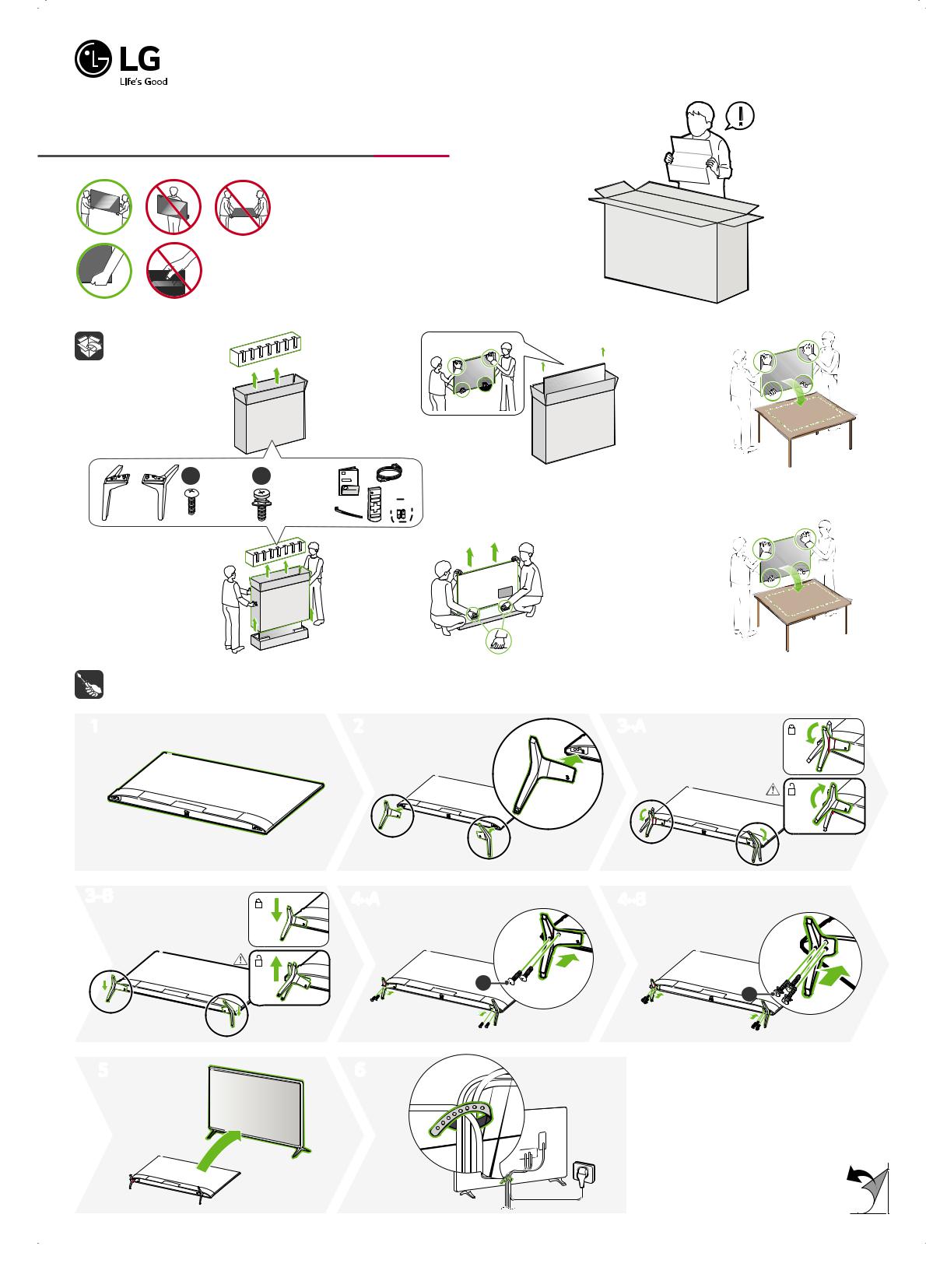 LG 65UN7100PSA, 70UN7100PSA, 55UN7100PSA, 55UN7100PDA, 70UN7100PDA QUICK INSTALLATION GUIDE