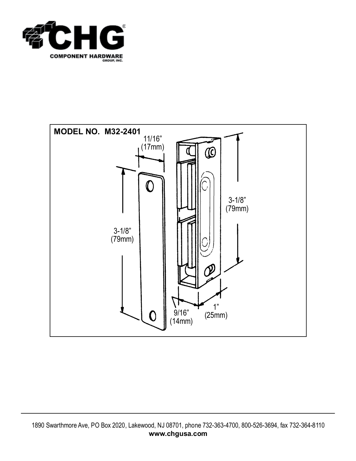 Component Hardware M32-2401 User Manual