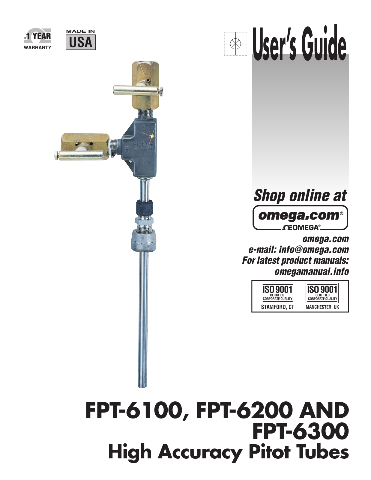 Omega Products FPT-6100 Installation  Manual