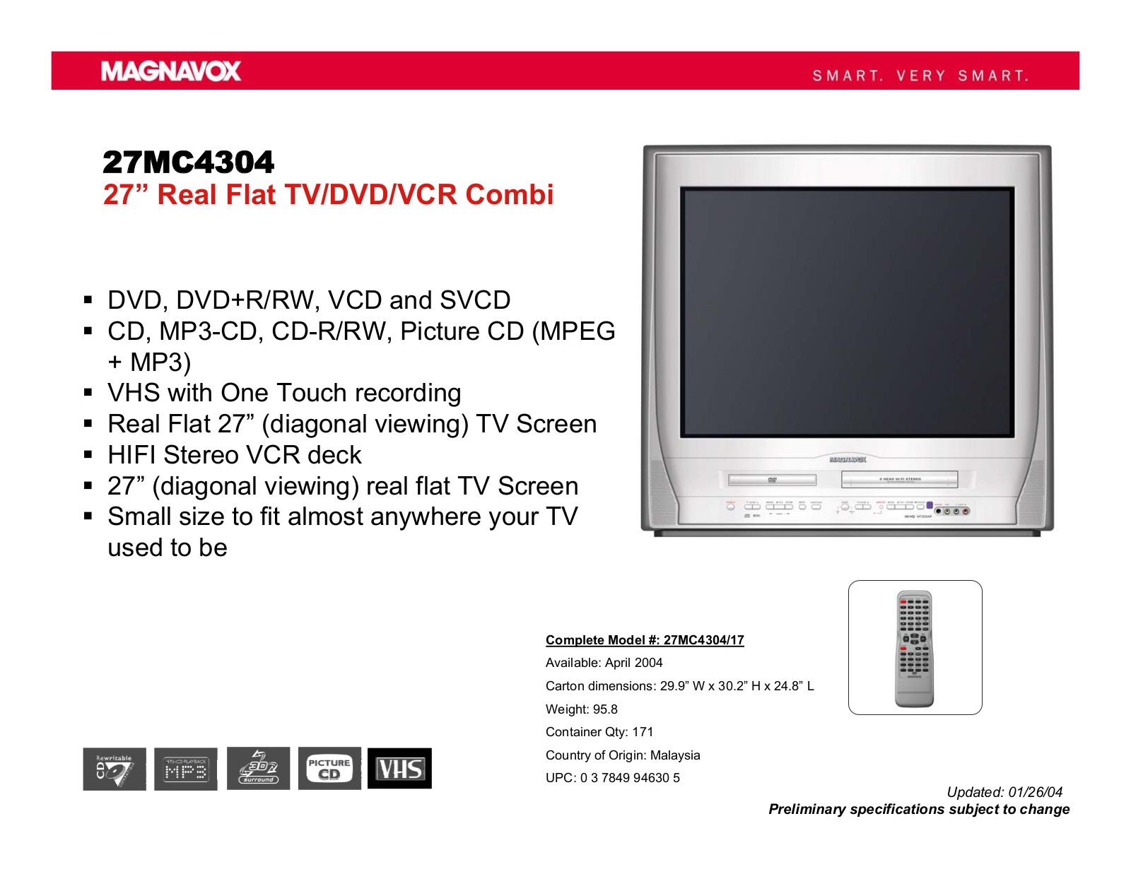 Magnavox 27MC4304-17 User Manual