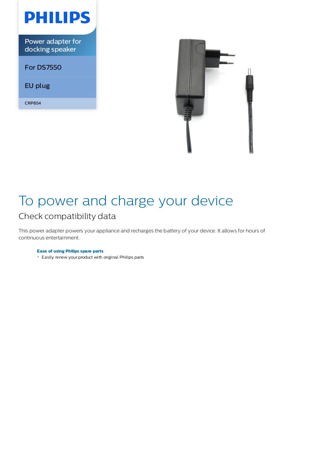 Philips CRP854/01 leaflet - ManualMachine.com