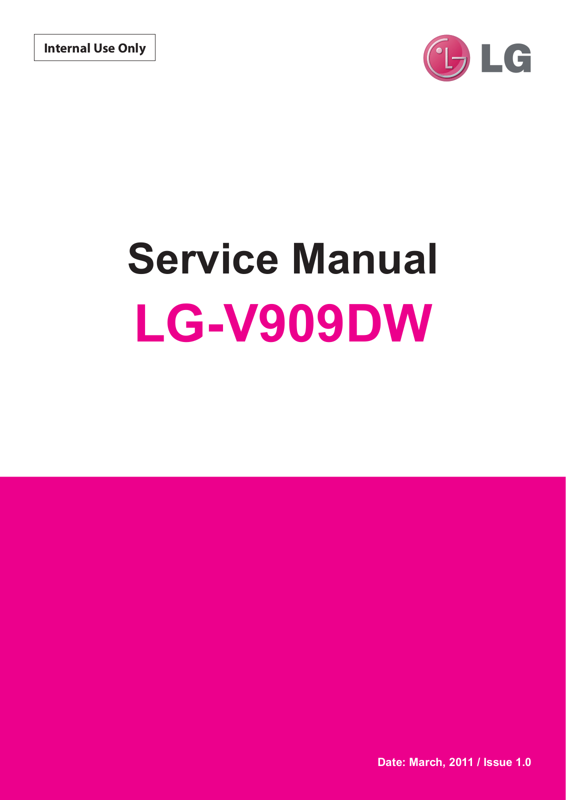 LG V909DW Service Manual