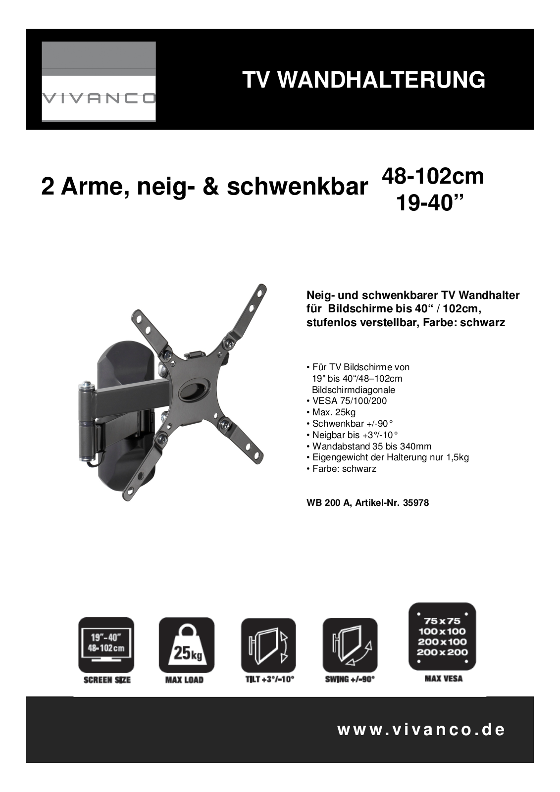 Vivanco WB 200 A User Manual