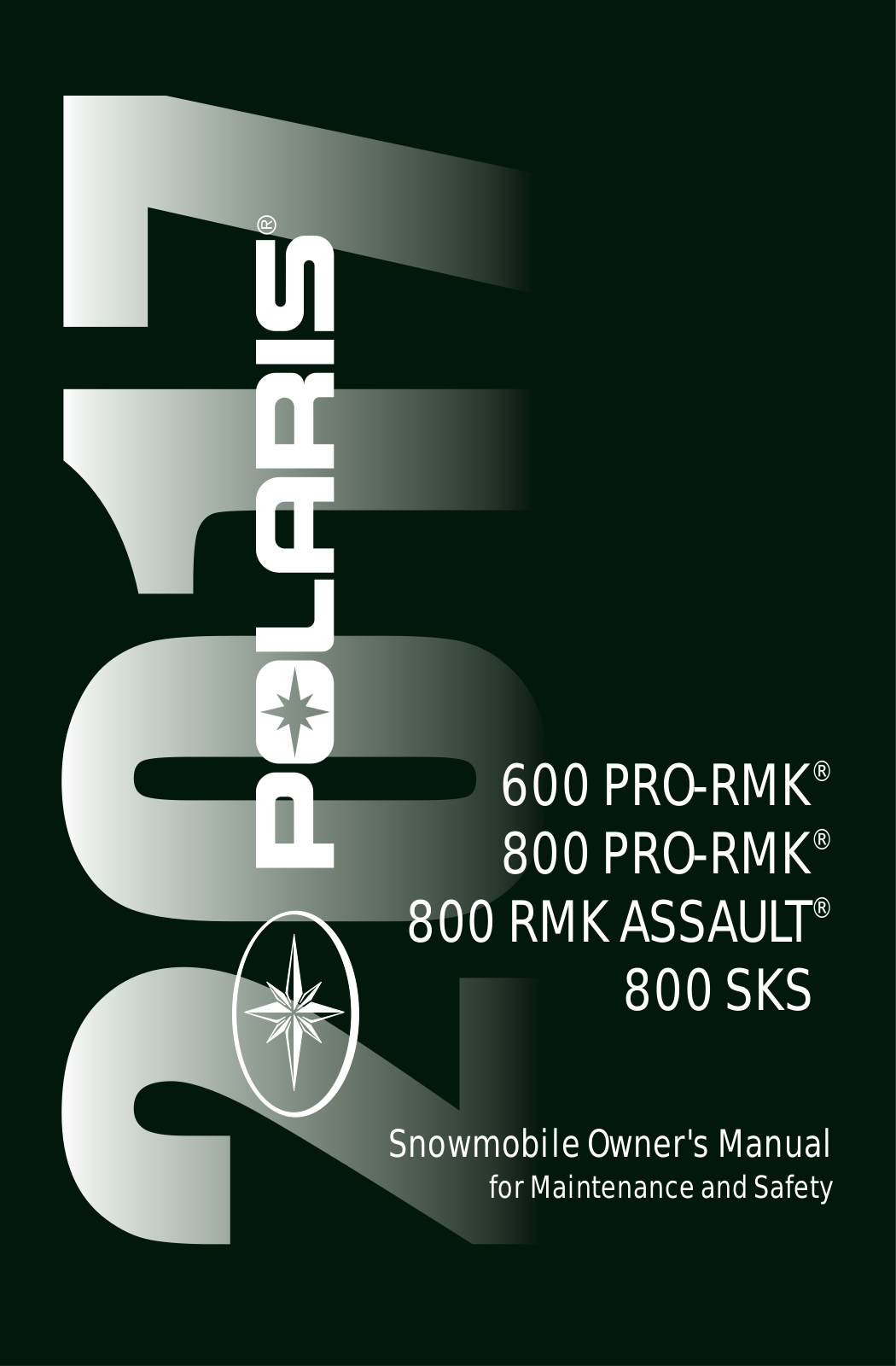 Polaris 800 RMK Assault, 800 SKS, 800 Pro-rmk, 600 Pro-rmk User Manual