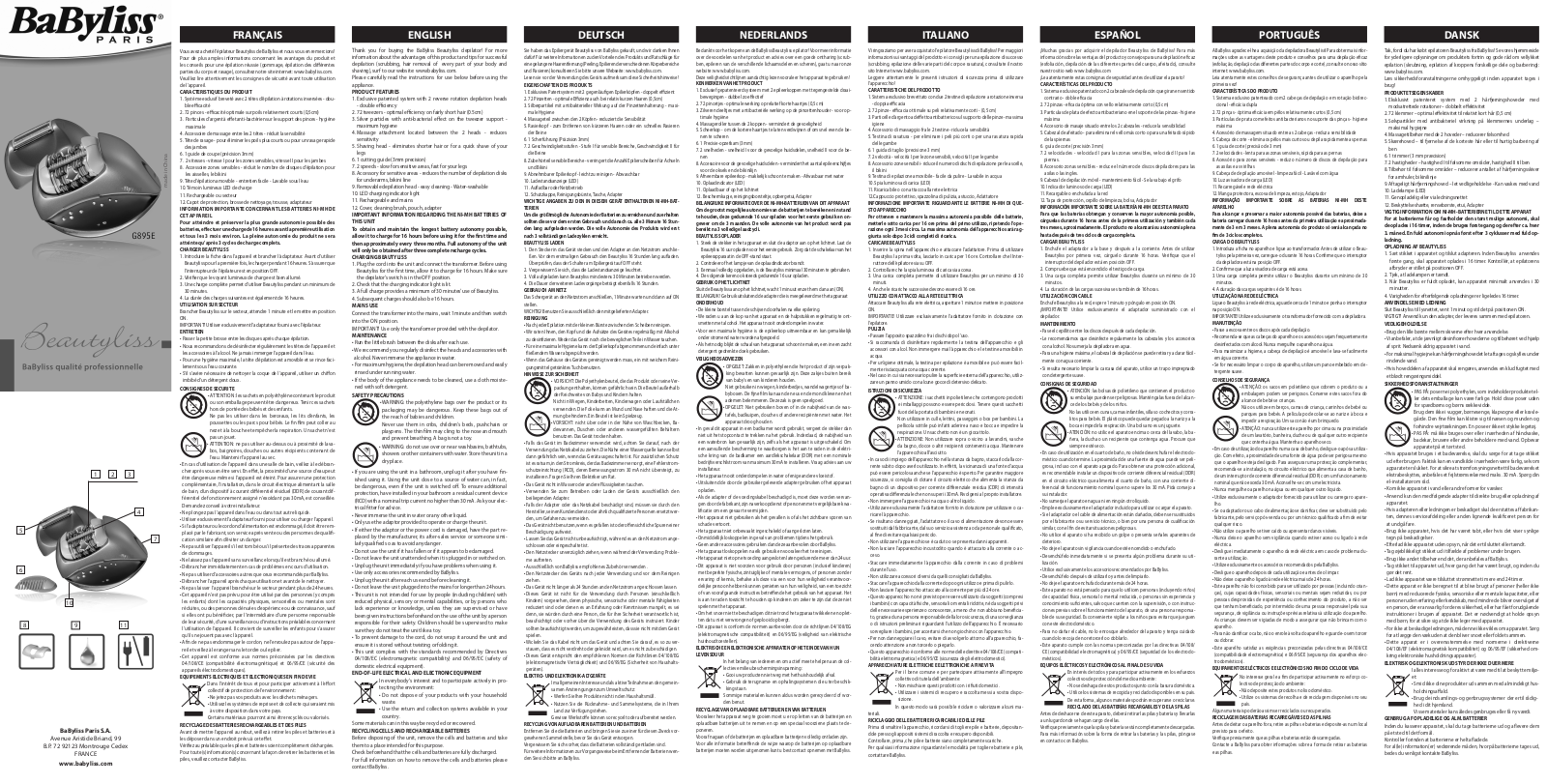 BaByliss G895E User Manual