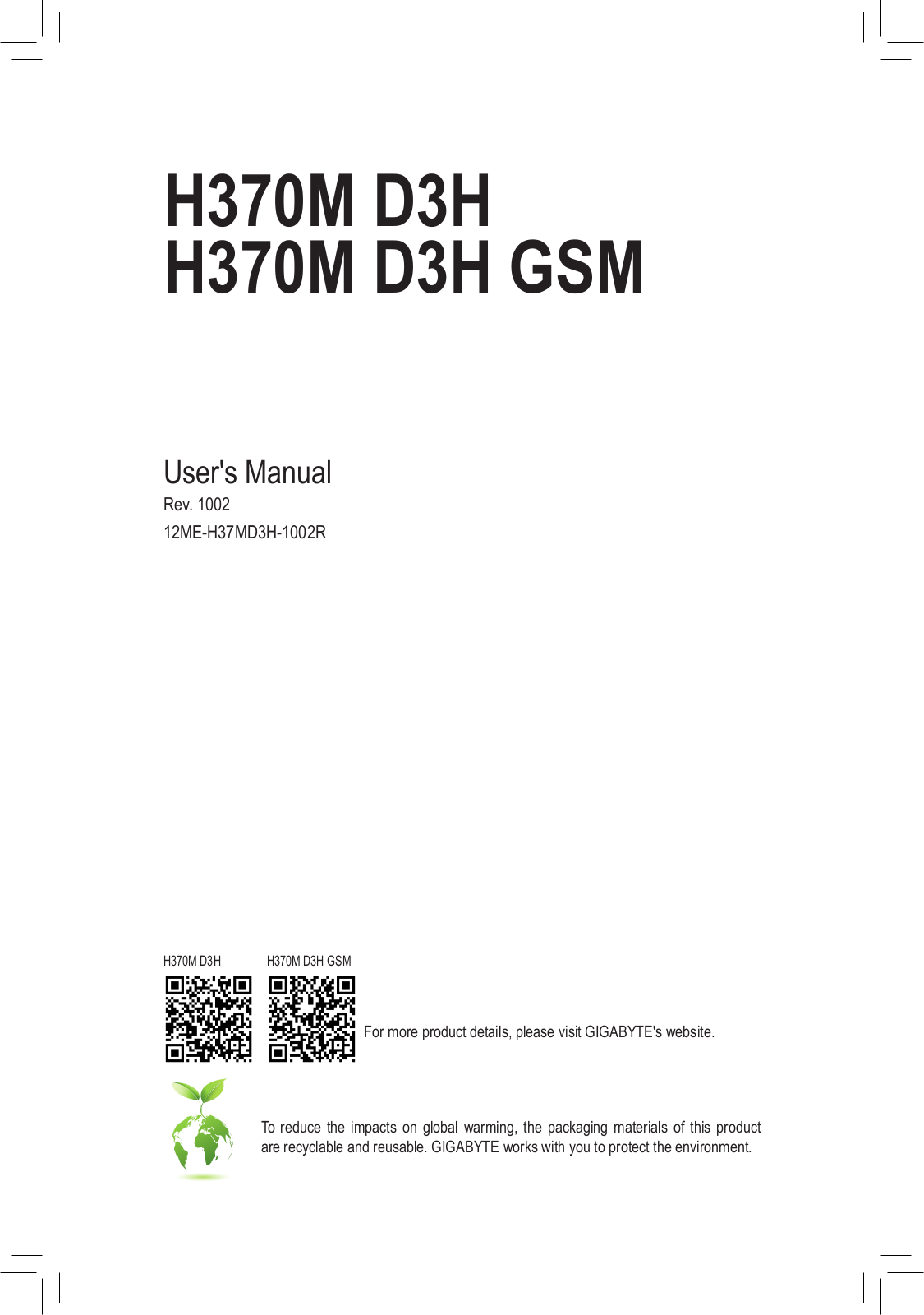 Gigabyte H370M D3H GSM Service Manual