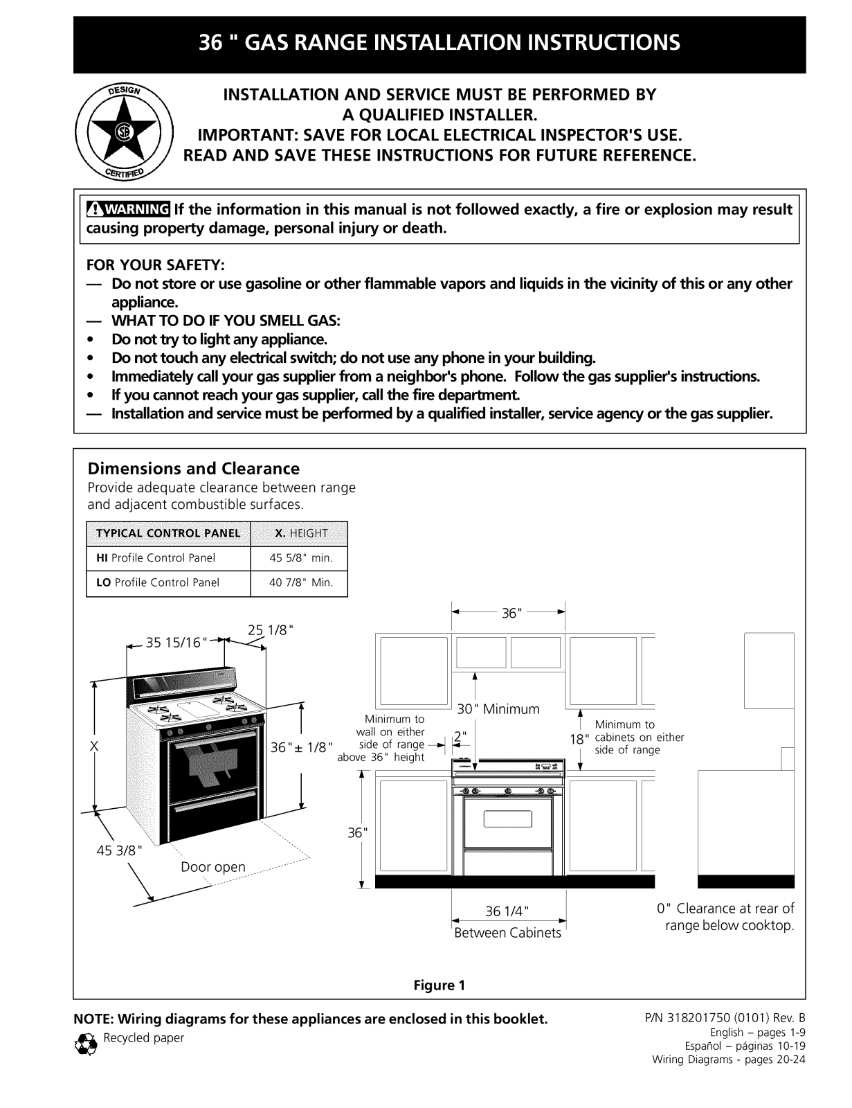 Tappan TGF657BFW1, TGF657BFW2, TGF657BFD2, TGF657BFU1, TGF657BFB1 Installation Guide - ManualMachine.com
