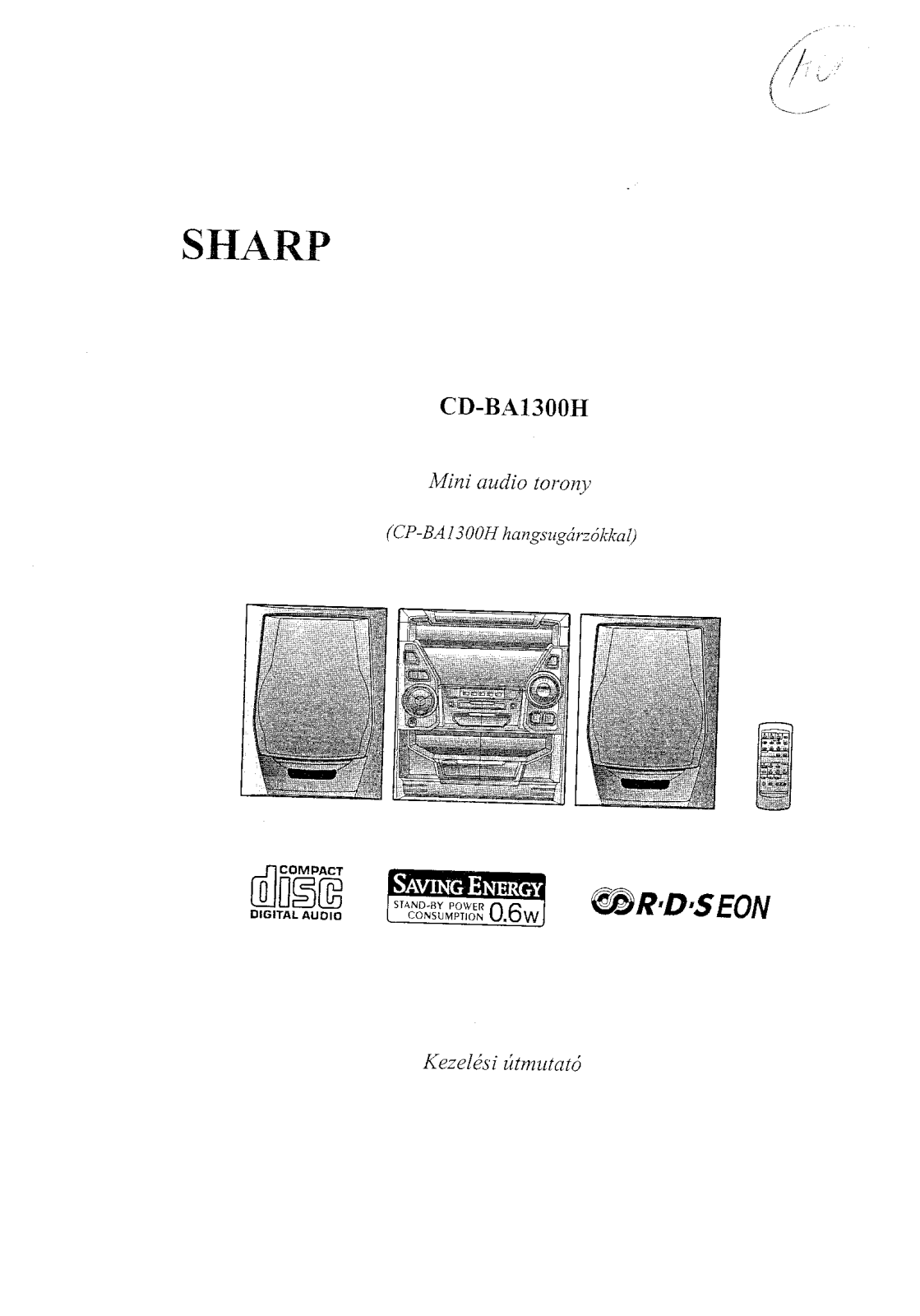 Sharp CD-BA1300H User Manual