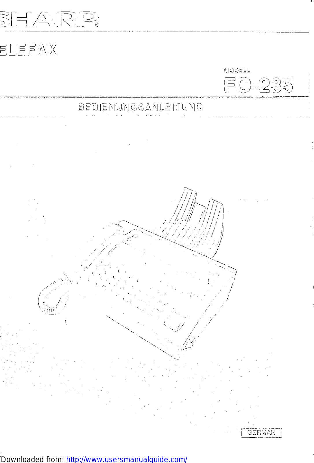 SHARP FO-235 User Manual