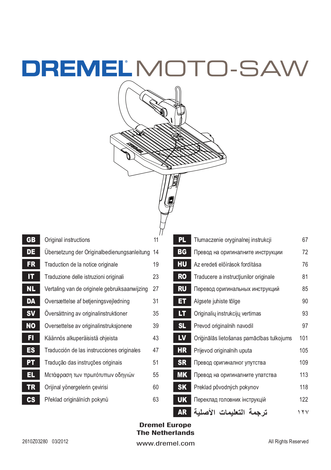 Dremel Moto-Saw User Manual