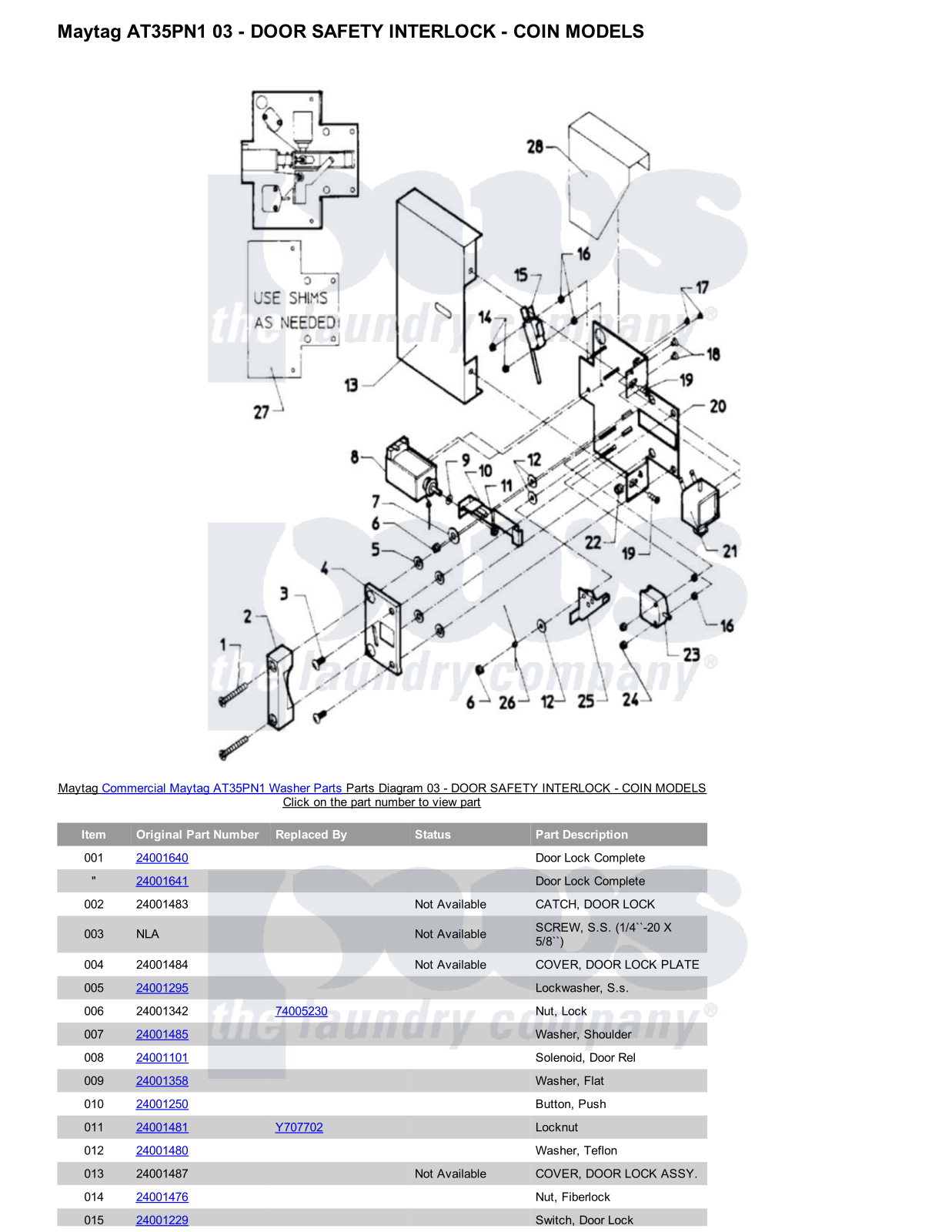 Maytag AT35PN1 Parts Diagram