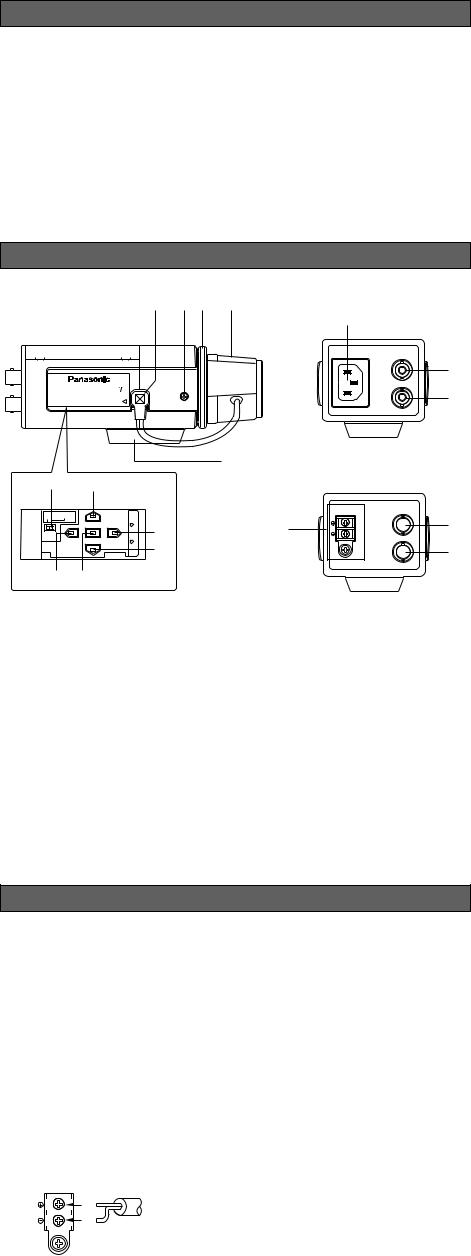 Panasonic WV-CP460, WV-CP464 User Manual