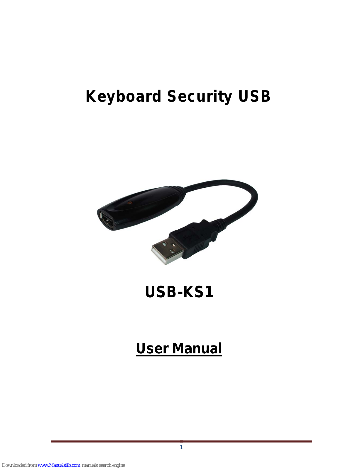 Chipset Communication USB-KS1 User Manual - ManualMachine.com