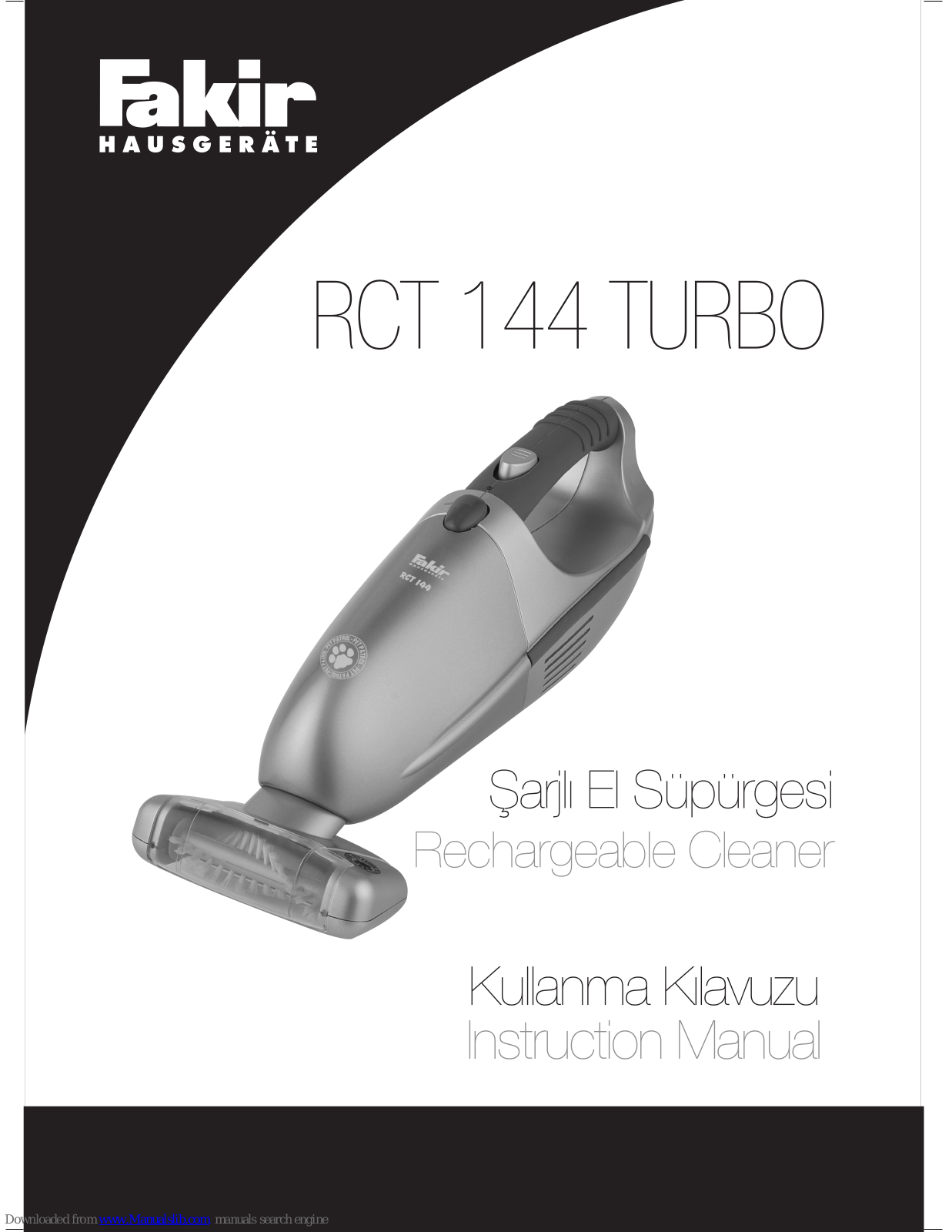 Fakir RCT 144 Turbo Instruction Manual