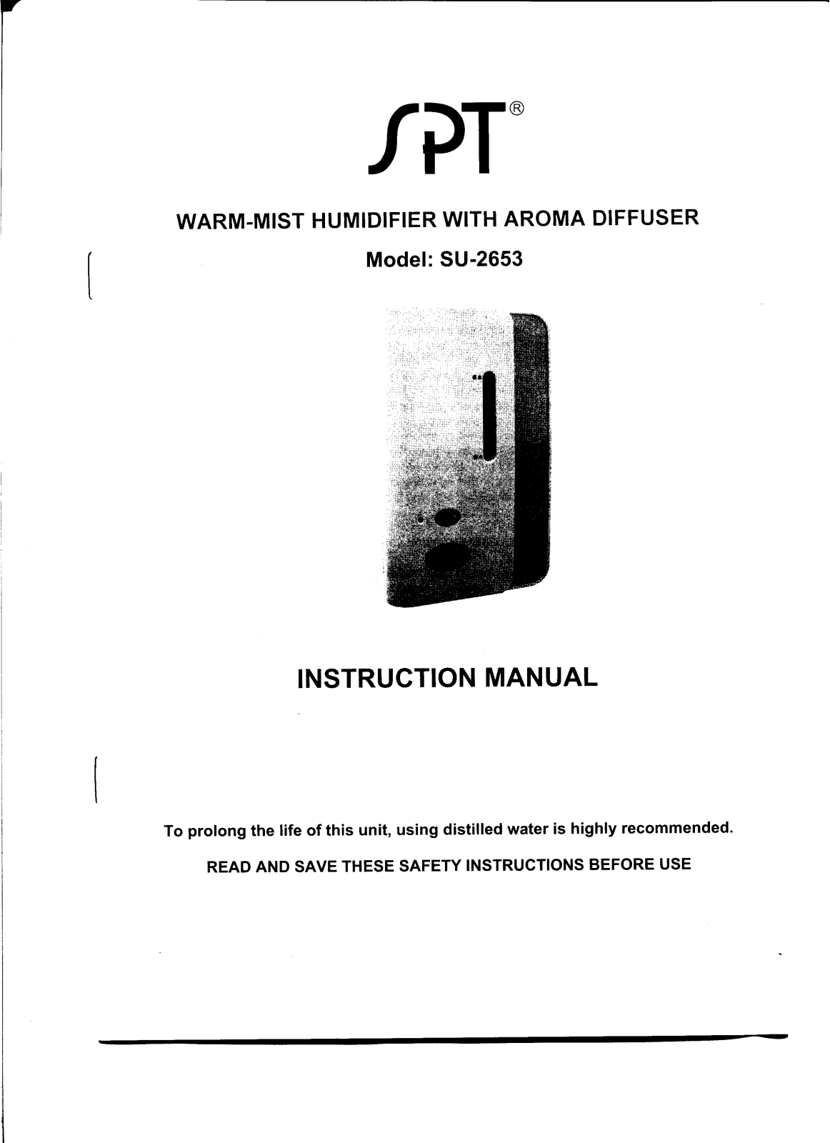 Sunpentown Su-2653 Owner's Manual