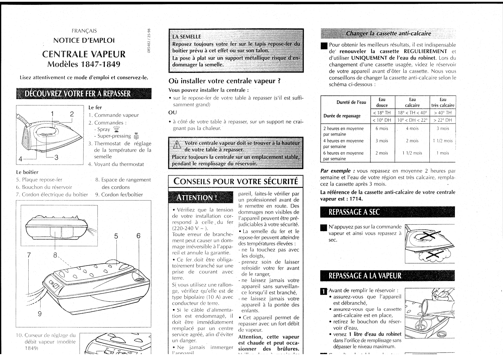 CALOR 1848.00 User Manual