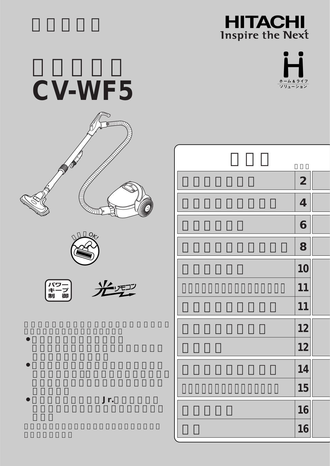 Hitachi CV-WF5 User guide