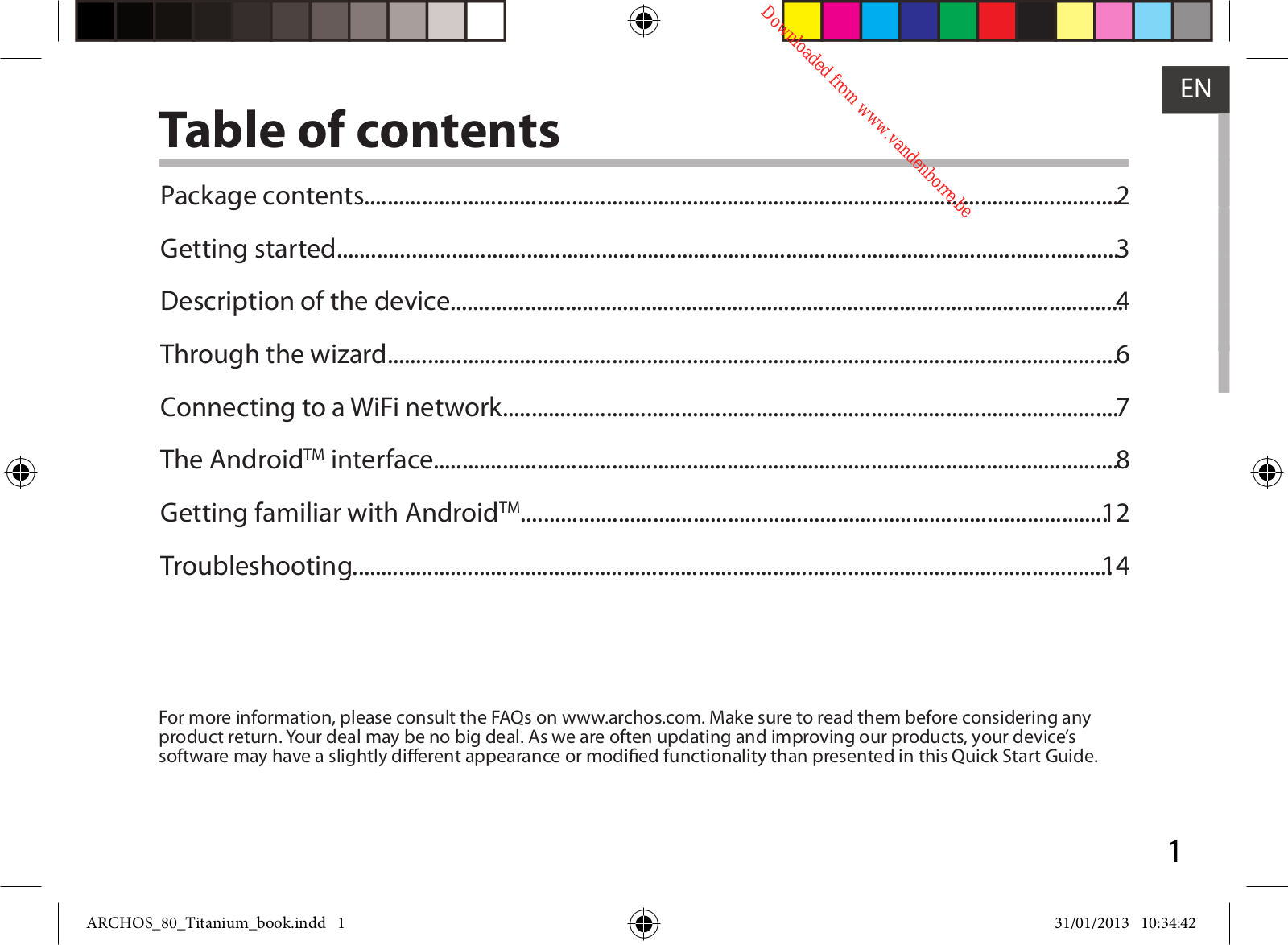 ARCHOS T80 User Manual