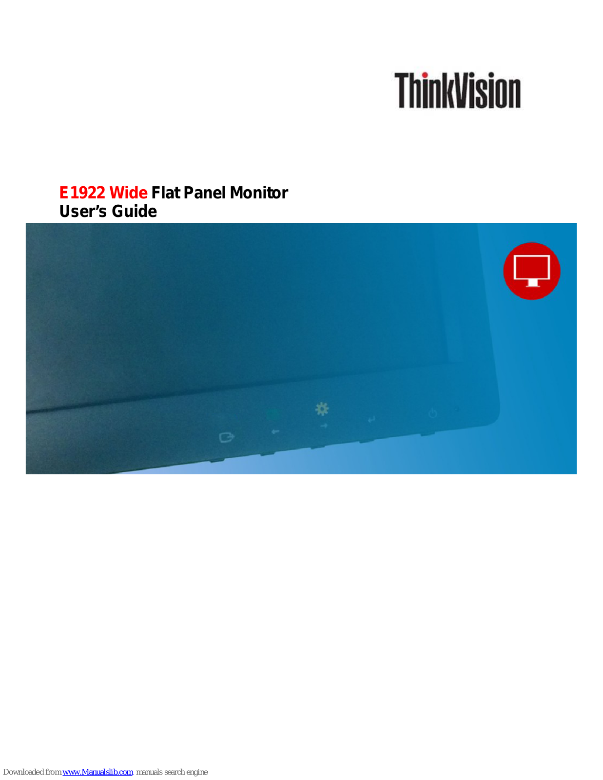 ThinkVision E1922 User Manual