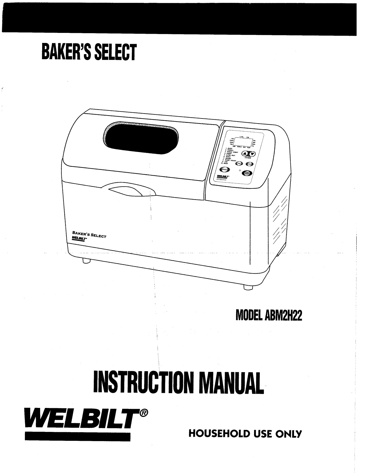 Welbilt ABM2H22 Instruction Manual