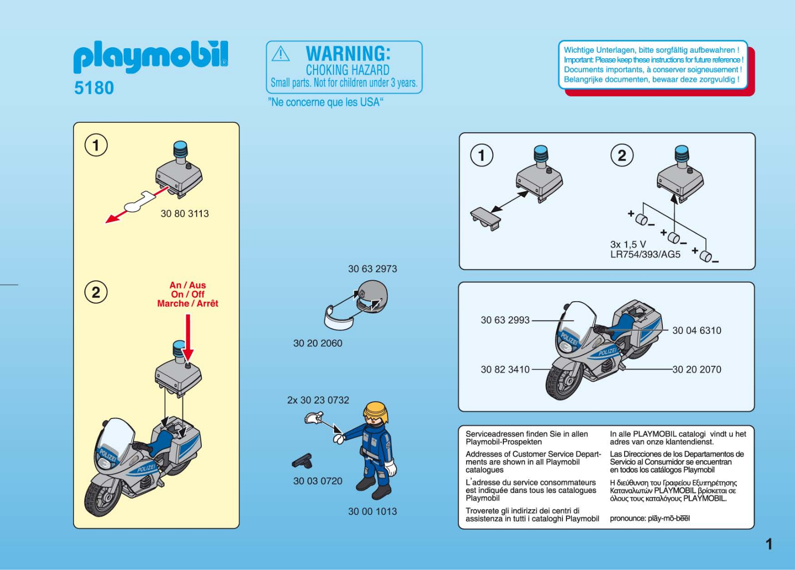 Playmobil 5180 Instructions