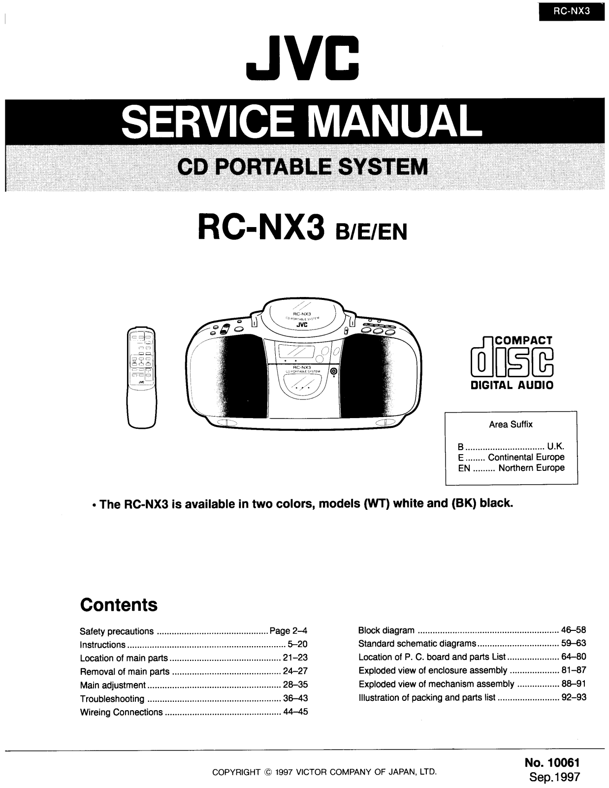 JVC RC-NX3BKB, RC-NX3BKE, RC-NX3BKEN, RC-NX3BKG Service Manual