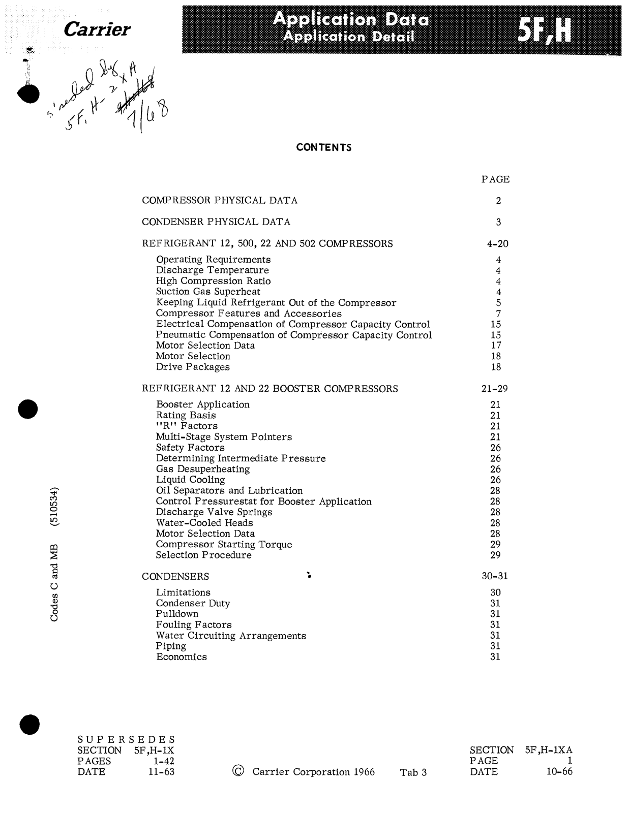 Carrier 5F, 5H User Manual