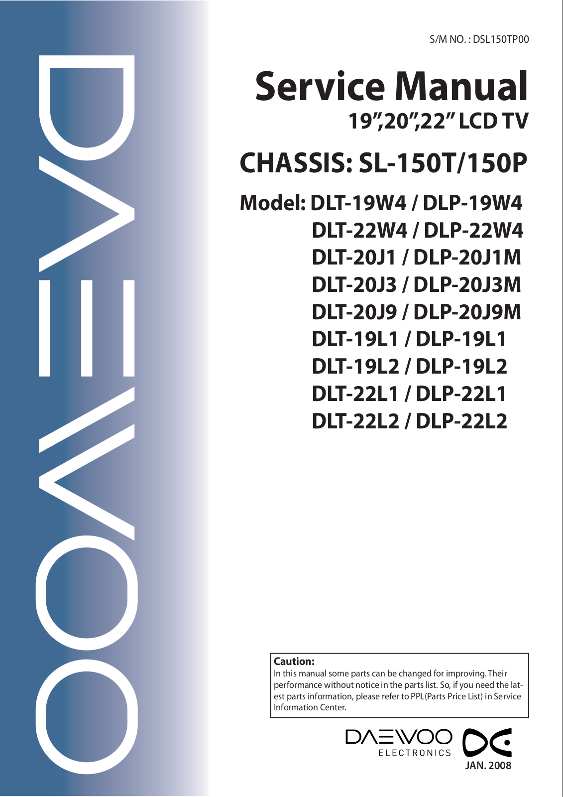 Daewoo DLT22W4 Schematic
