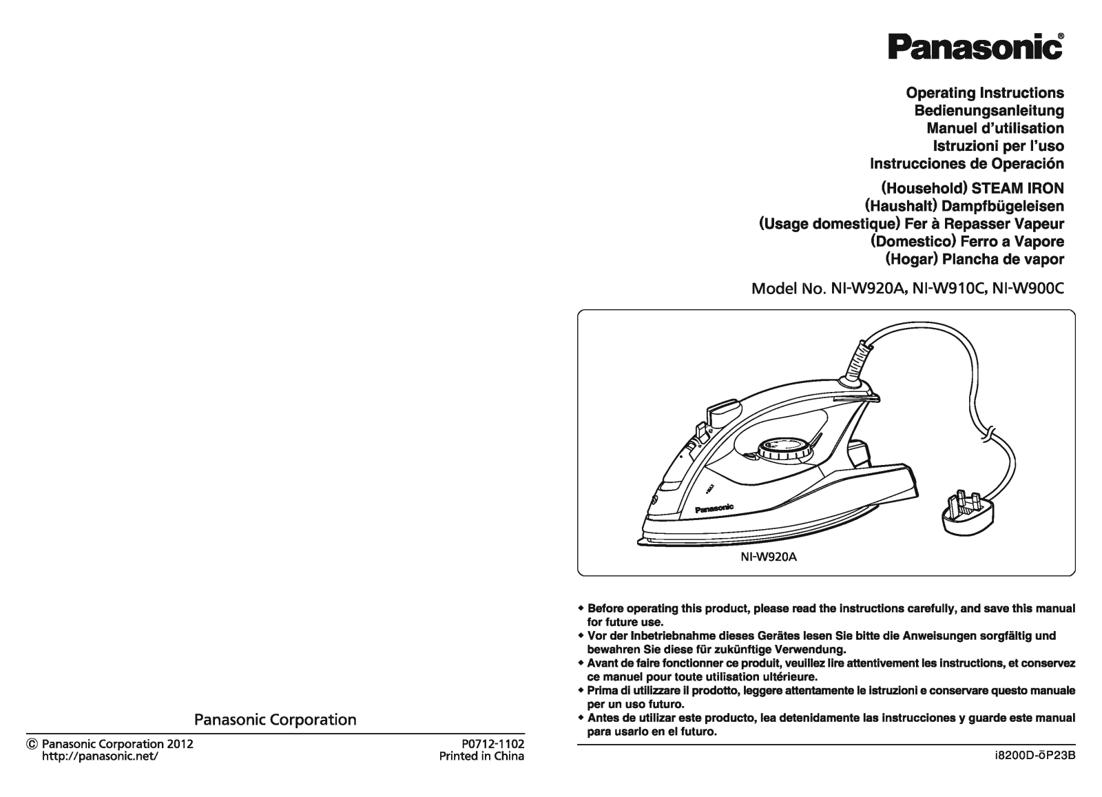 Panasonic NI-W910C, NI-W900C User Manual