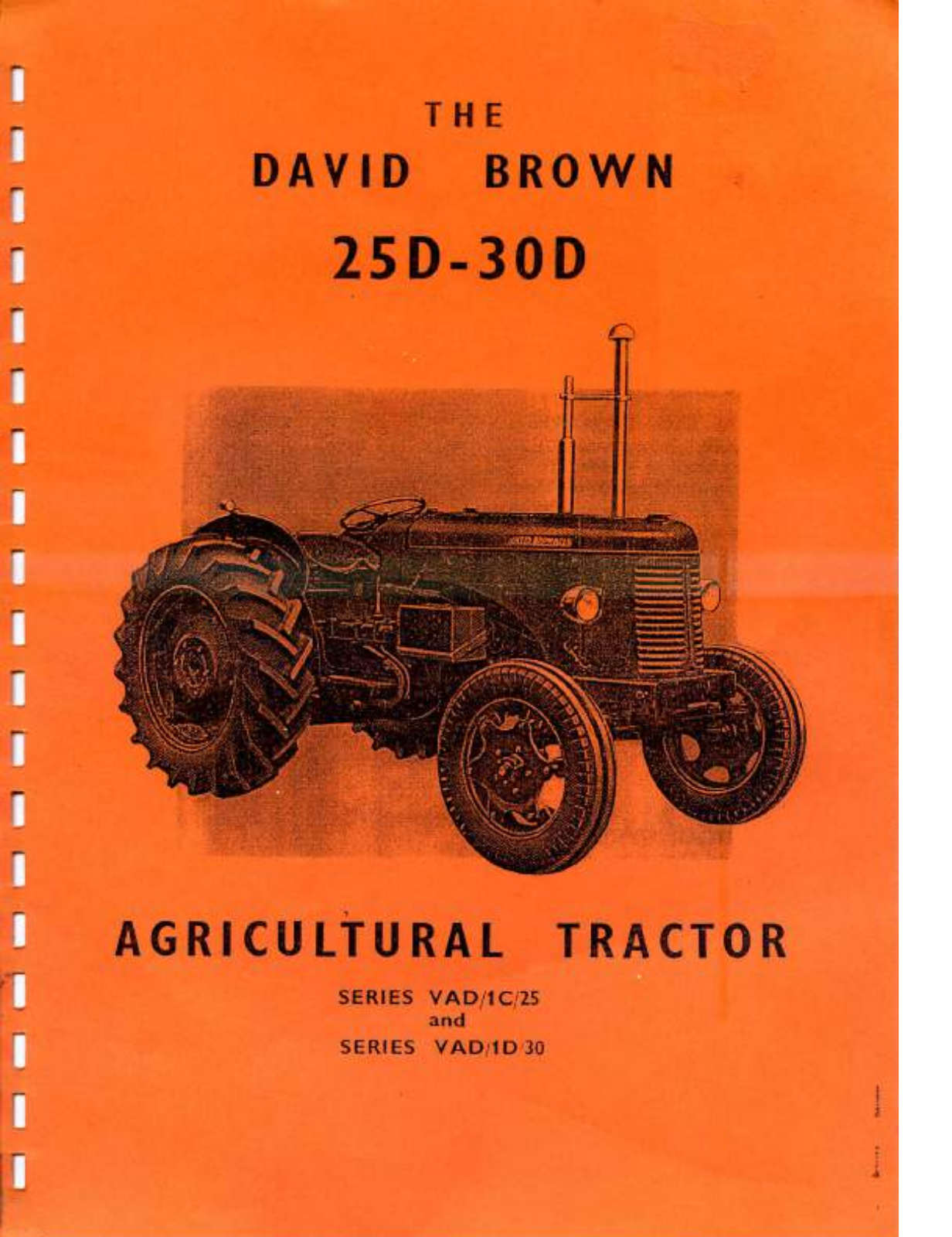 David Brown VAD 1C 25, VAD 1D 30 Instruction Manual