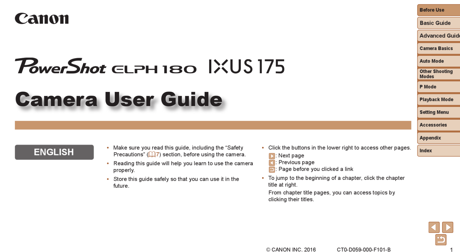 Canon PowerShot ELPH 180 User Manual