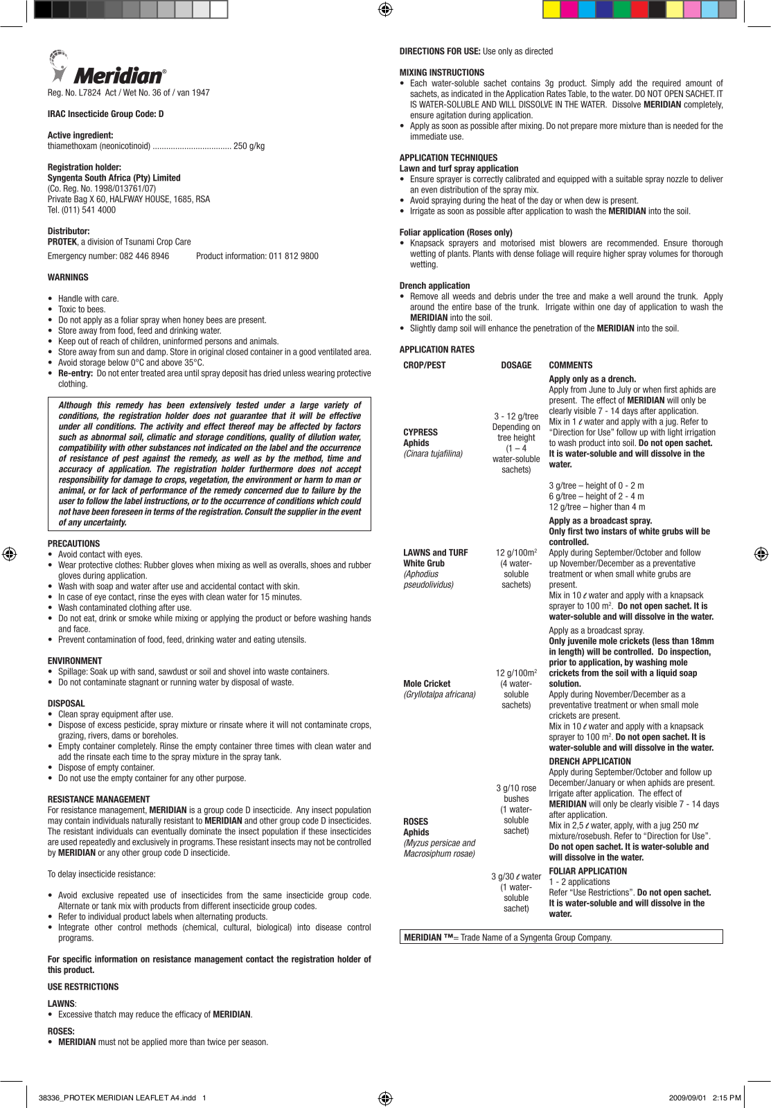 Protek SA Meridian User Instruction