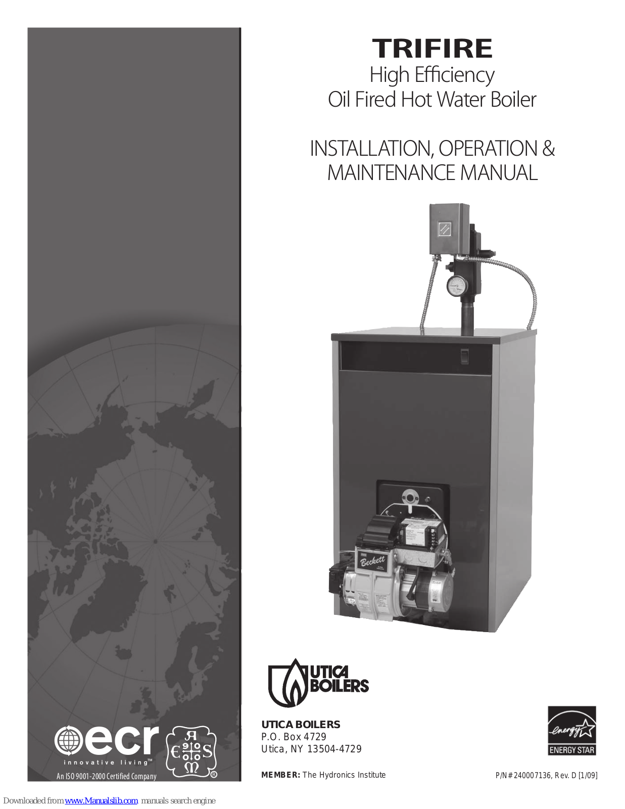 TRIFIRE UB4TRA075, UB5TRA100, UB6TRA130, UB7TRA165 Installation, Operation & Maintenance Manual - ManualMachine.com