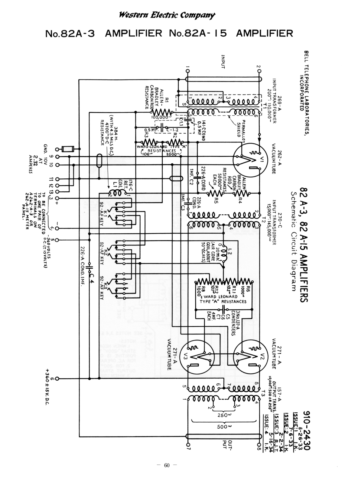 Western Electric 82-A Schematic