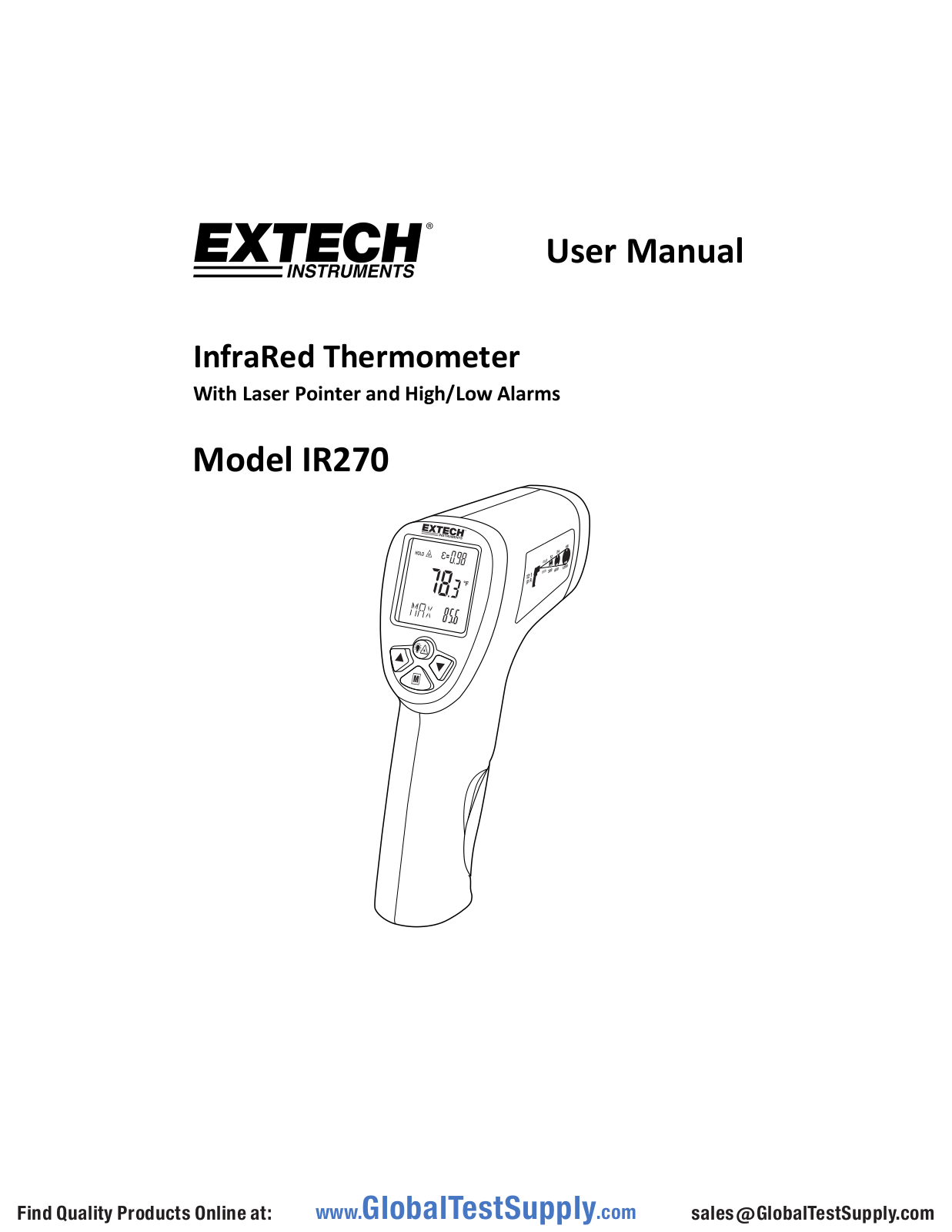 Extech Instruments IR270-NIST User manual
