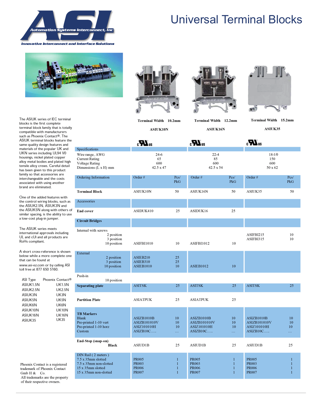 ASI-Automation Systems Interconnect ASIUK Data Sheet