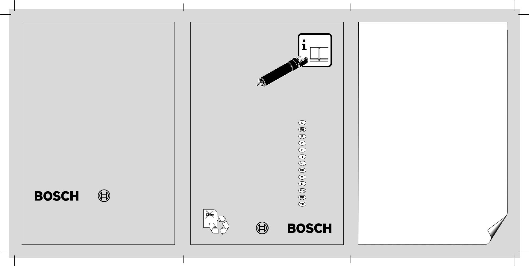 Bosch DL 0 607 953, DL 0 607 954 User Manual
