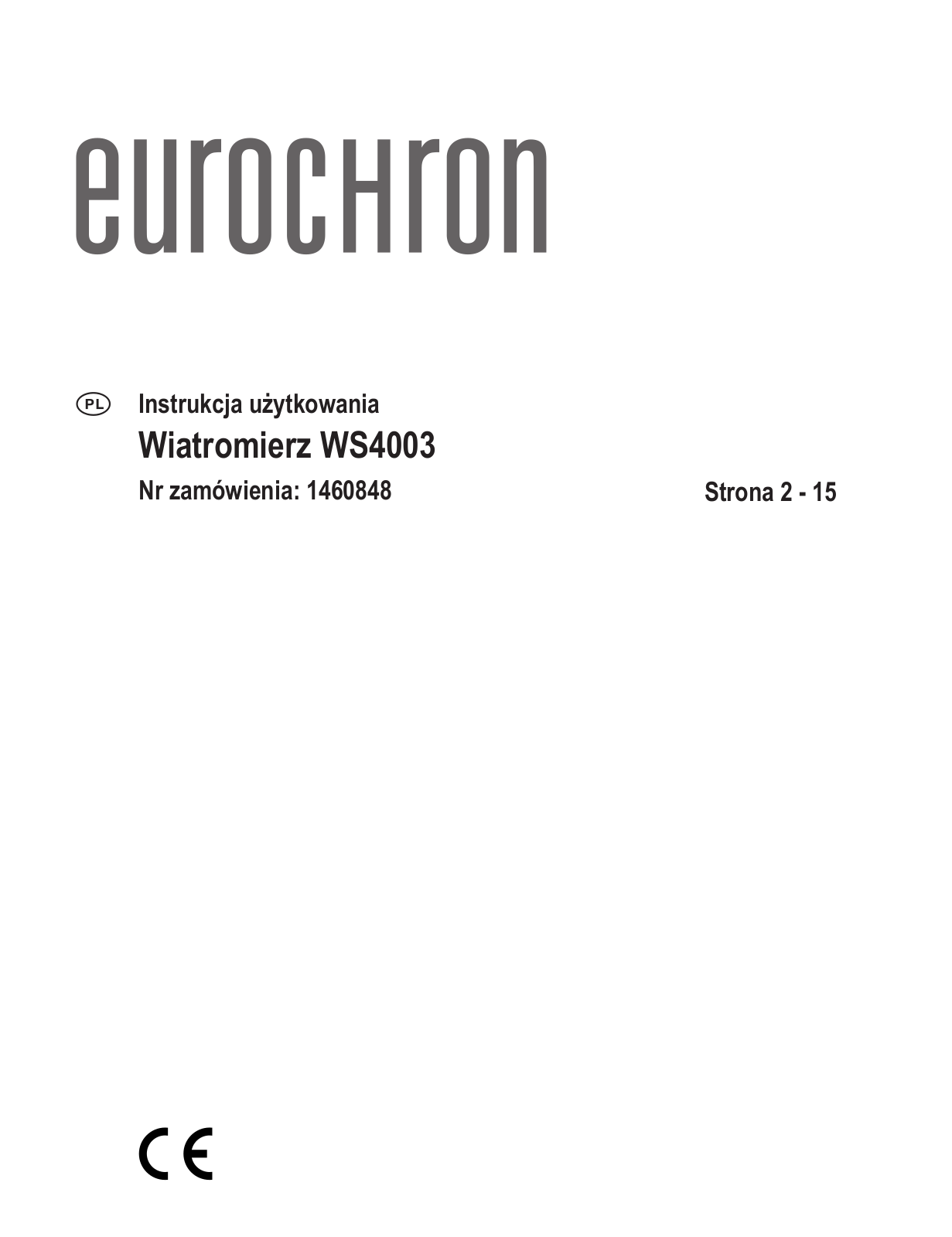 Eurochron WS4003 Operation Manual