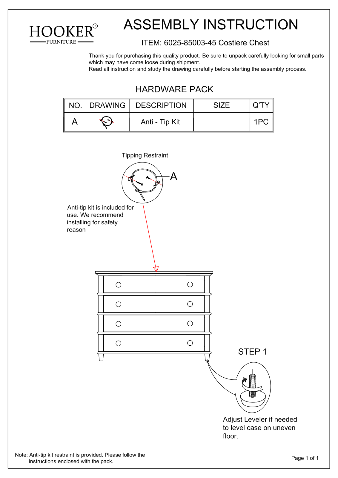 Hooker 6025-85003-45 Assembly Instructions - ManualMachine.com