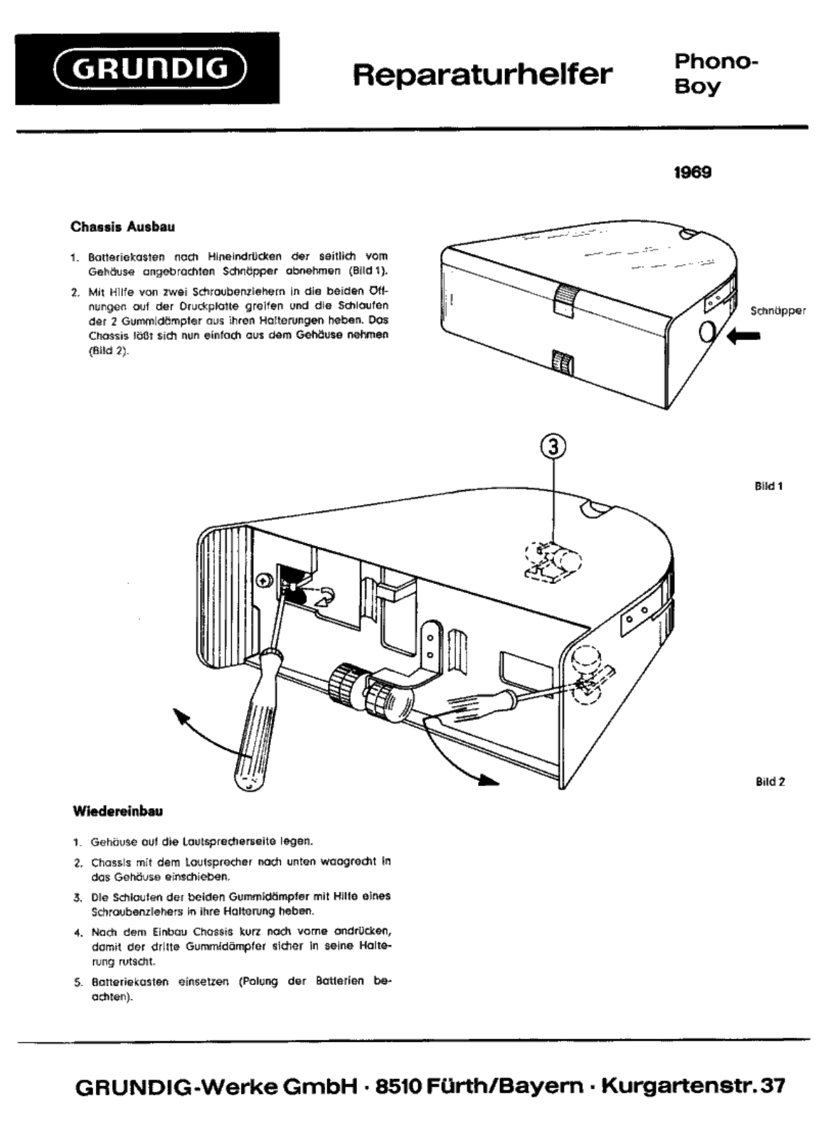 Grundig MV-4-Phono-Boy SM Schematic