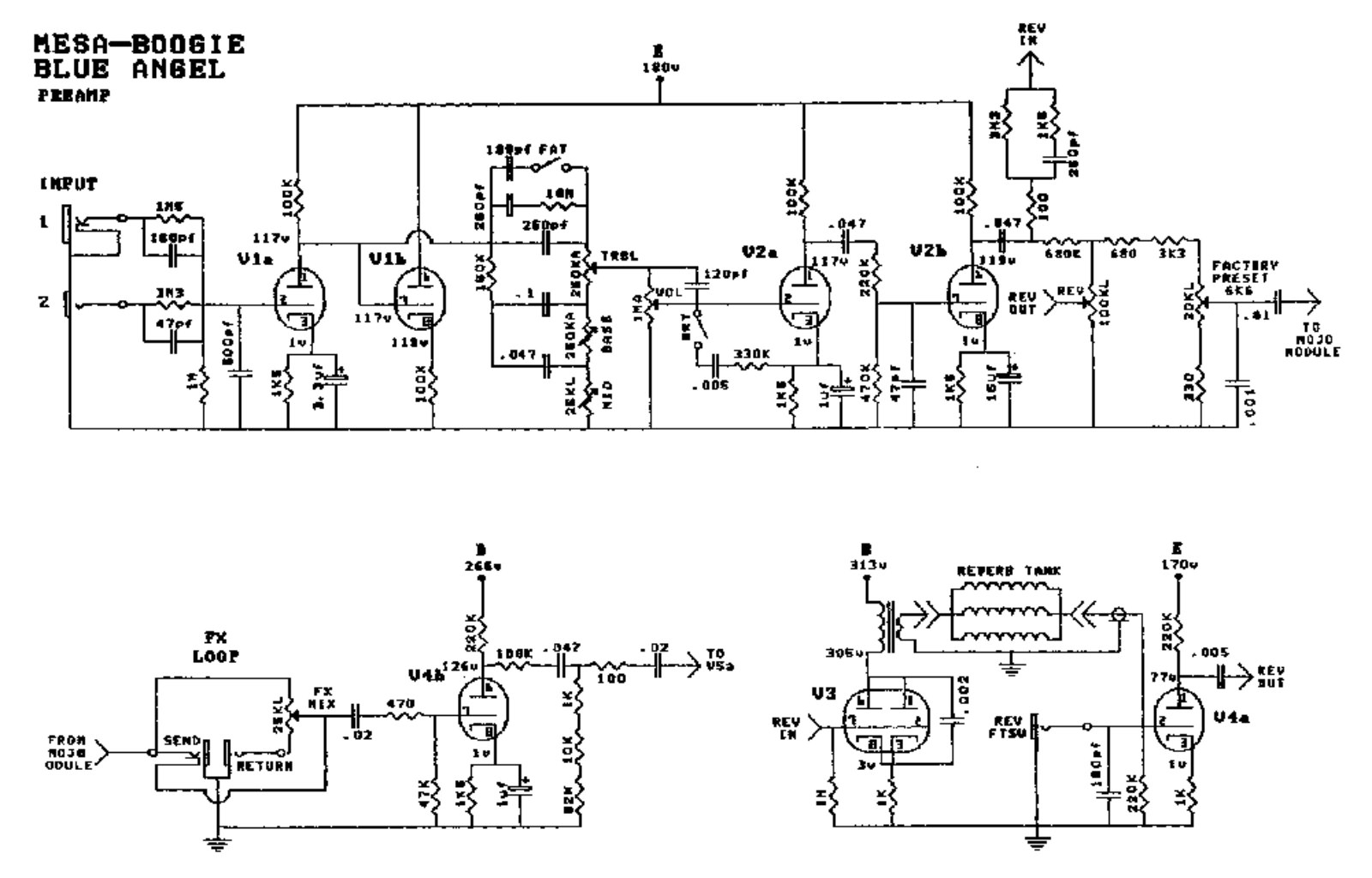 Mesa Boogie blue angel schematic