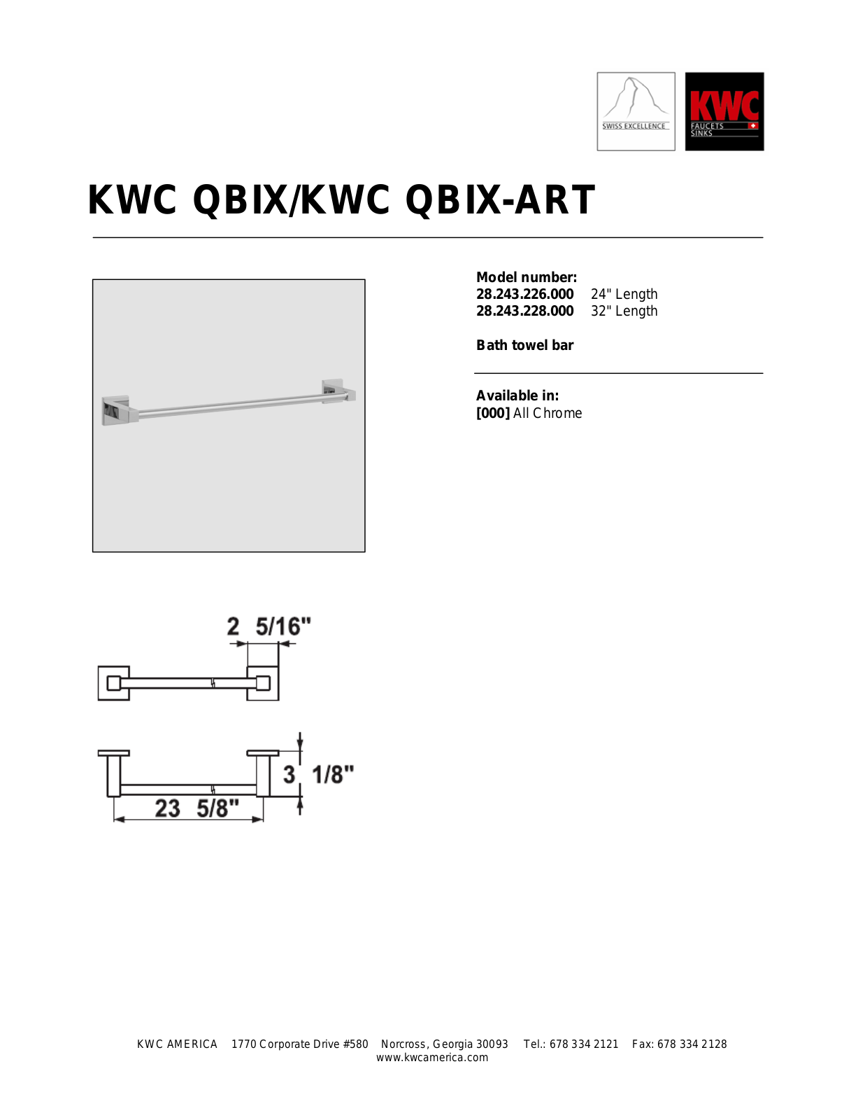 KWC 28.243.226.000, 28.243.228.000 User Manual