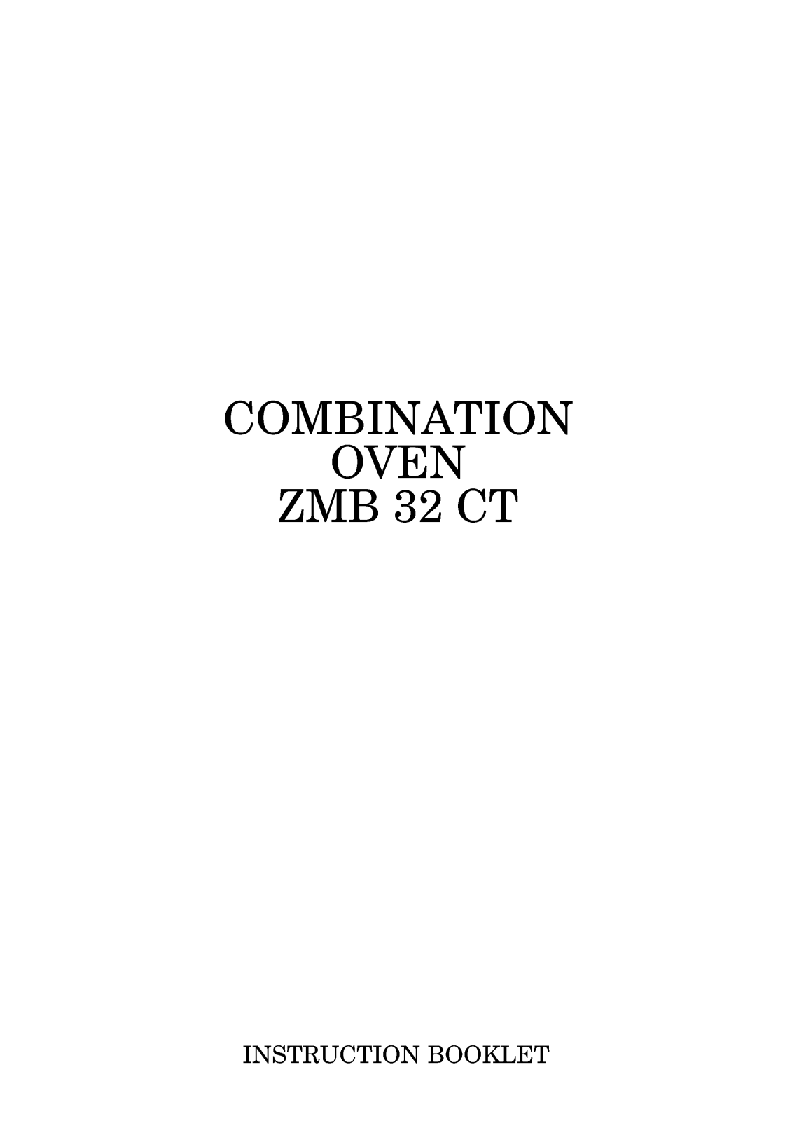 Zanussi ZMB32CTB User Manual